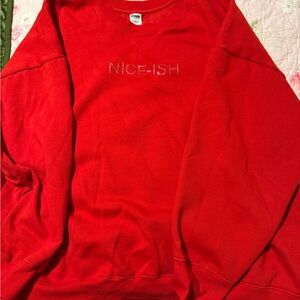 PINK Victoria's Secret Red Crewneck Sweater